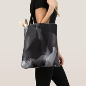 Borstelzwart en wit Abstracte achtergrond Tote Bag (Dichtbij)