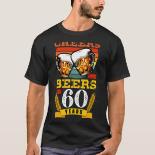  borsten en bier tot mijn 60-jarige 60e bi t-shirt