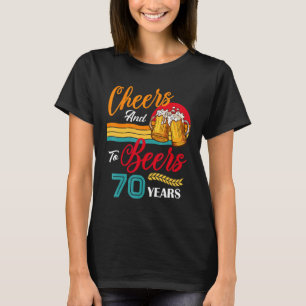 borsten en bier tot mijn 70-jarige dag 70 t-shirt