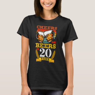 borsten en bier voor mijn 20-jarige 20e bi t-shirt