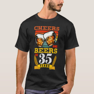 borsten en bier voor mijn 35-jarige 35e bi t-shirt