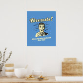 Borsten: oogcontact vermijden poster (Keuken)