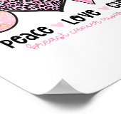 Borstgewaarwording roze lint poster (Hoek)