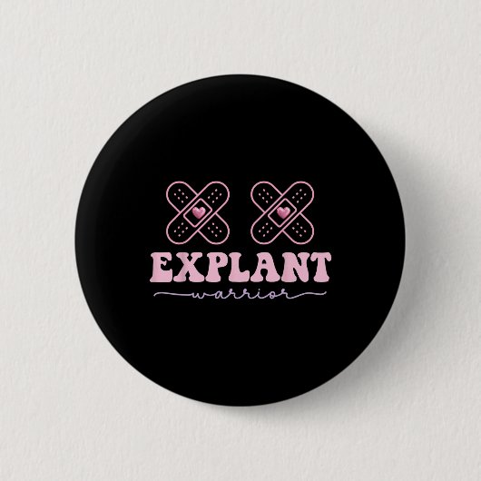 Borstimplantaat Ziekte Kanker Bewustzijnsstrijder Ronde Button 5,7 Cm (Voorkant)