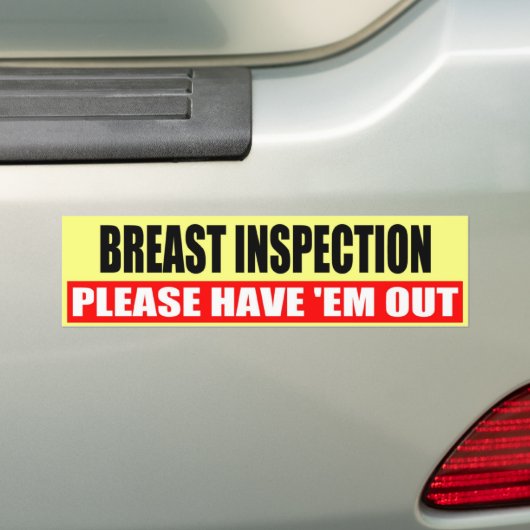 BORSTINSPECTIE BUMPERSTICKER (Op auto)