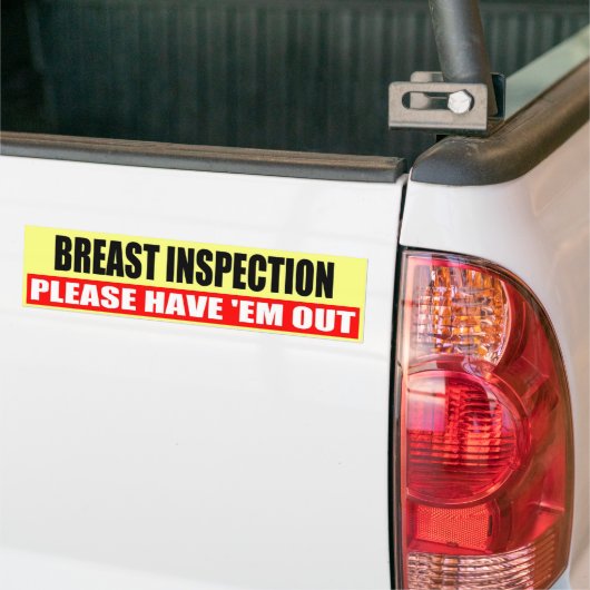 BORSTINSPECTIE BUMPERSTICKER (Op Truck)