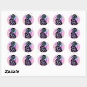 borstjes en baby jesusstickers ronde sticker (Vel)