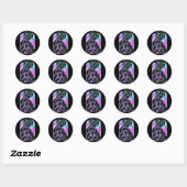 borstjes en baby jesusstickers ronde sticker (Vel)
