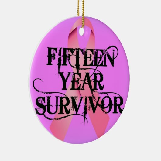 Borstkanker 15 jaar overleving keramisch ornament (Rechts)