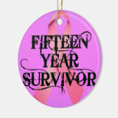 Borstkanker 15 jaar overleving keramisch ornament (Links)