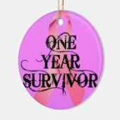 Borstkanker 1 jaar overleving keramisch ornament (Links)