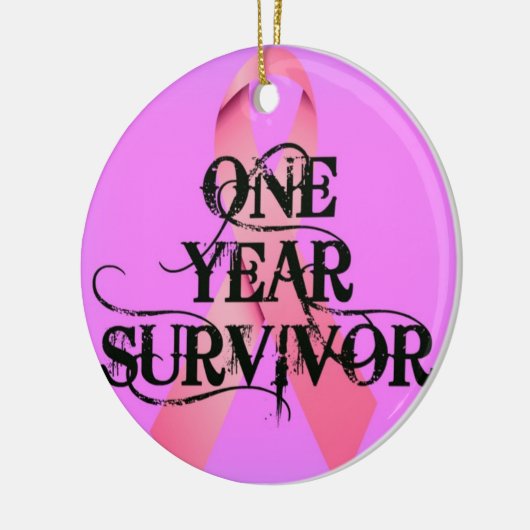 Borstkanker 1 jaar overleving keramisch ornament (Links)