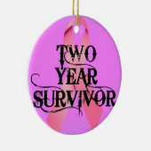 Borstkanker 2 jaar overleving keramisch ornament (Rechts)