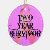 Borstkanker 2 jaar overleving keramisch ornament (Links)