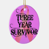 Borstkanker 3 jaar overleving keramisch ornament (Rechts)