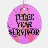 Borstkanker 3 jaar overleving keramisch ornament (Links)