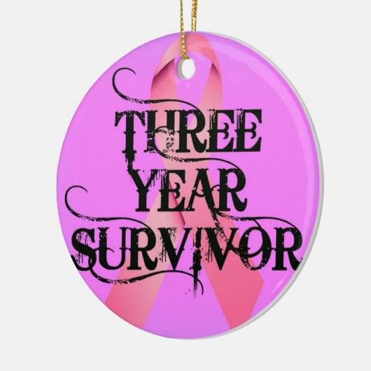 Borstkanker 3 jaar overleving keramisch ornament (Links)
