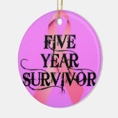 Borstkanker 5 jaar overleving keramisch ornament (Links)