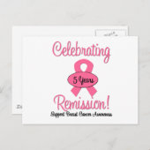 Borstkanker 5 jaar remissie briefkaart (Voorkant / Achterkant)