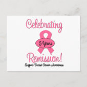 Borstkanker 5 jaar remissie briefkaart (Voorkant)