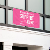 borstkanker aangepaste Banner Outdoor Roze Teken (Buitenkant Gebouw)
