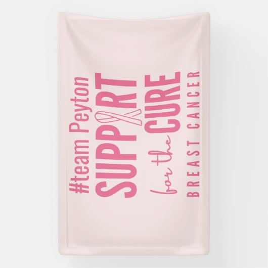 borstkanker aangepaste gepersonaliseerde naam Bann Spandoek (Verticaal)
