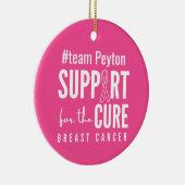 borstkanker aangepaste naam Ornament Roze (Rechts)