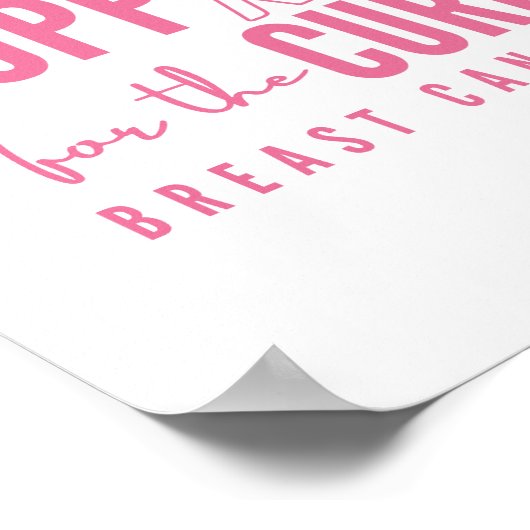 Borstkanker aangepaste naam Poster Prints (Hoek)