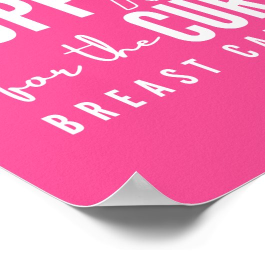 borstkanker aangepaste naam Poster Prints Teken (Hoek)