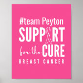 borstkanker aangepaste naam Poster Prints Teken (Voorkant)