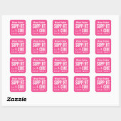 borstkanker aangepaste naam Stickers Labels Roze (Vel)