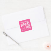 borstkanker aangepaste naam Stickers Labels Roze (Envelop)