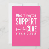 borstkanker aangepaste naam uitnodiging Aankondigi (Voorkant)