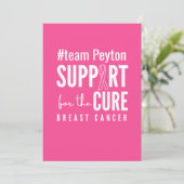 borstkanker aangepaste naam uitnodiging Aankondigi (Staand voorkant)