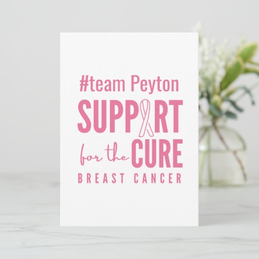 borstkanker aangepaste ondersteuning uitnodiging (Staand voorkant)