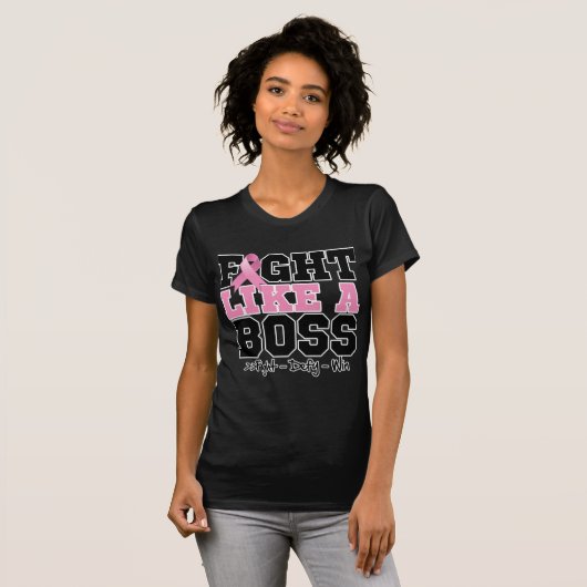 Borstkanker als een boog t-shirt (Voorkant volledig)