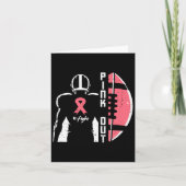 Borstkanker American Football Pink Out Bewustzijn Kaart (Voorkant)