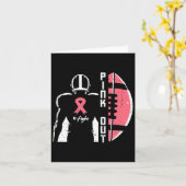 Borstkanker American Football Pink Out Bewustzijn Kaart (Gele Bloem)