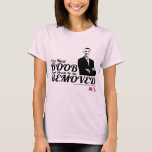 BORSTKANKER ANTI-OBAMA CONSERVATIEF BEWUSTZIJN T-SHIRT
