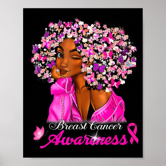 Borstkanker Awareness African American Women Mel Poster (Voorkant)