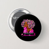 Borstkanker Awareness African American Women Mel Ronde Button 5,7 Cm (Voorkant /achterkant)