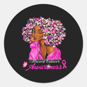 Borstkanker Awareness African American Women Mel Ronde Sticker