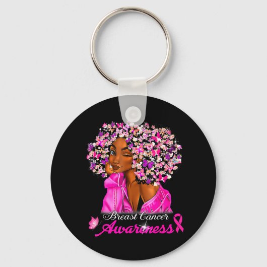 Borstkanker Awareness African American Women Mel Sleutelhanger (Voorkant)