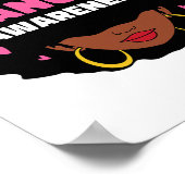 Borstkanker Awareness African American Women Pin Poster (Hoek)
