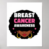 Borstkanker Awareness African American Women Pin Poster (Voorkant)