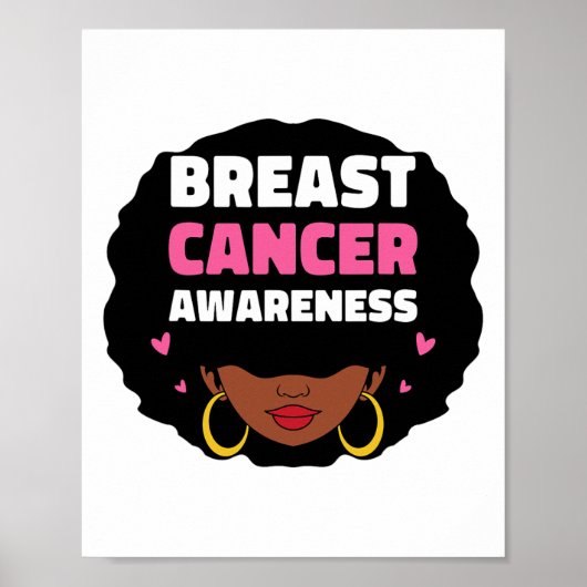 Borstkanker Awareness African American Women Pin Poster (Voorkant)