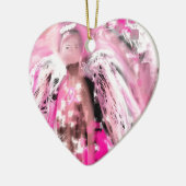 Borstkanker Awareness Angel #2 Keramisch Ornament (Links)