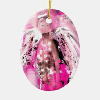 Borstkanker Awareness Angel #2 Keramisch Ornament
