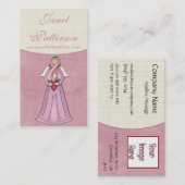 Borstkanker Awareness Angel D1 Visitekaartje (Voorkant / Achterkant)