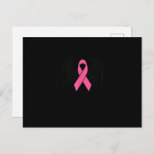 Borstkanker Awareness Angel Pink Ribbon Support Uitnodiging Briefkaart (Voorkant / Achterkant)